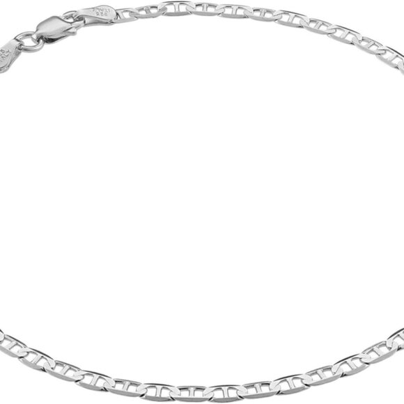 Solid 925 Sterling Silver Ankle Bracelets for Women, Waterproof Tarnish Resistan - Picture 1 of 7
